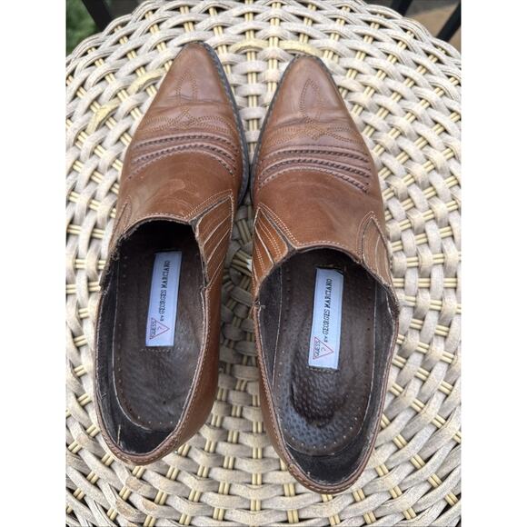 Vintage Guess by Georges Marciano Women’s Size 5.5 Brown Leather Ankle Booties - Picture 5 of 15